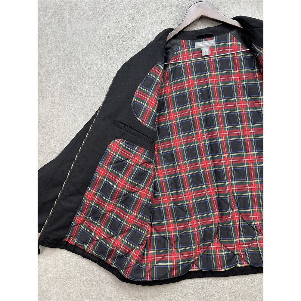Daniel Cremieux Wool Coat Mens L Black Signature Collection Flannel Lined - Picture 7 of 12